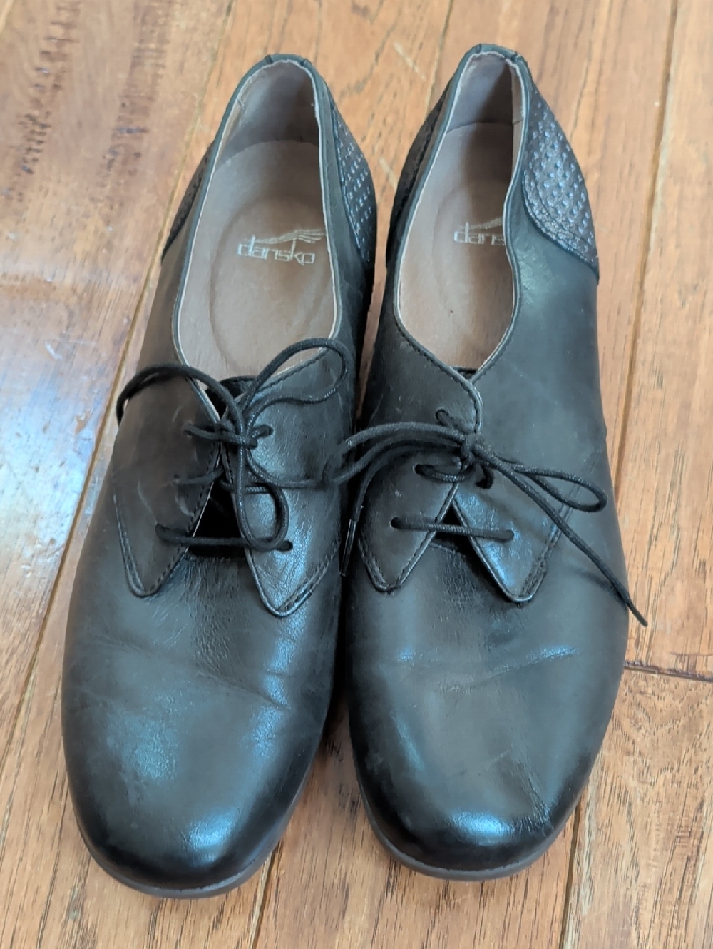 Dankso Louise Academia Black Lace-Up Low Heel Oxfords - Picture 2 of 9